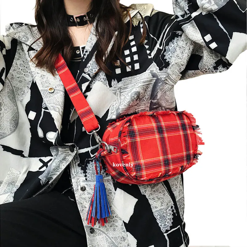 Women Crossbody Bag Girls Canvas Tassel Shoulder Bag Fashion Plaid Messenger Bags Female Casual Chest Pack Travel Phone Pouch A5
Women Crossbody Bag Girls Canvas Tassel Shoulder Bag Fashion Plaid Messenger Bags Female Casual Chest Pack Travel Phone Pouch A5