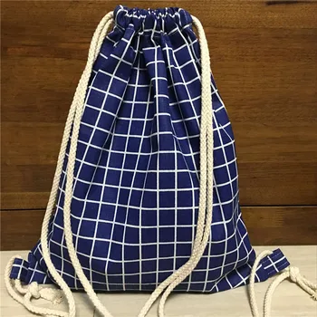 YILE Cotton Linen Drawstring Travel Backpack Student Book Shoes Bag Check Blue Base 614c
YILE Cotton Linen Drawstring Travel Backpack Student Book Shoes Bag Check Blue Base 614c