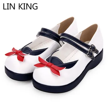 LIN KING Mary Janes Women Pumps Wedges Platform Shoes Sweet Lolita Princess Shoes Buckle Ladies Round Toe Cosplay Party Shoes
LIN KING Mary Janes Women Pumps Wedges Platform Shoes Sweet Lolita Princess Shoes Buckle Ladies Round Toe Cosplay Party Shoes