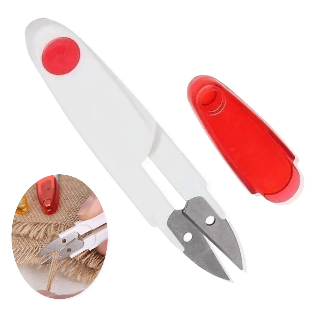 Sewing Kit U-shaped Scissors Cross-stitch Embroidery Scissors Safety Small Yarn Cut Color Transparent Cover Scissors knitting su
Sewing Kit U-shaped Scissors Cross-stitch Embroidery Scissors Safety Small Yarn Cut Color Transparent Cover Scissors knitting su
