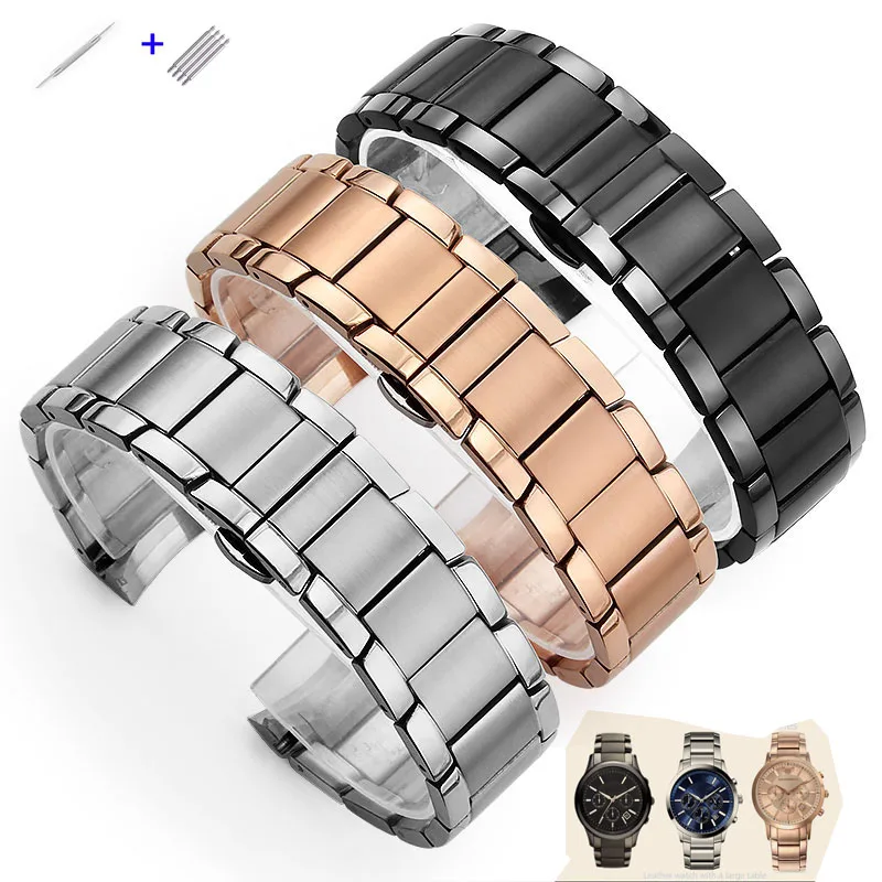 Curved Stainless Steel Watchband for Armani AR2458 AR2433 AR2452 AR2453 AR2433 Watch Bracelet Butterfly Buckle Strap Accessories
Curved Stainless Steel Watchband for Armani AR2458 AR2433 AR2452 AR2453 AR2433 Watch Bracelet Butterfly Buckle Strap Accessories