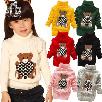 

Retail 0-4years turtleneck knitted sweaters boys girls baby kids children Clothing Clothes Infant Garment spring autumn fall