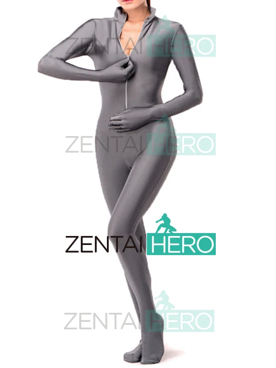 Free Shipping Wholesale Unitard Gray Solid Color Lycra Spandex Zentai Bodysuit Front Zipper Sexy Fancy Dress Party Costume
Free Shipping Wholesale Unitard Gray Solid Color Lycra Spandex Zentai Bodysuit Front Zipper Sexy Fancy Dress Party Costume