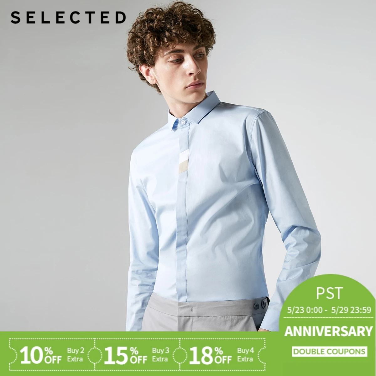 SELECTED new male microprojectile block, business casual long sleeve shirt S|418305561
SELECTED new male microprojectile block, business casual long sleeve shirt S|418305561