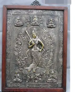 32" Tibet handwork wood inlay silver gild copper manjuist five buddha Thangka discount 45%
32" Tibet handwork wood inlay silver gild copper manjuist five buddha Thangka discount 45%