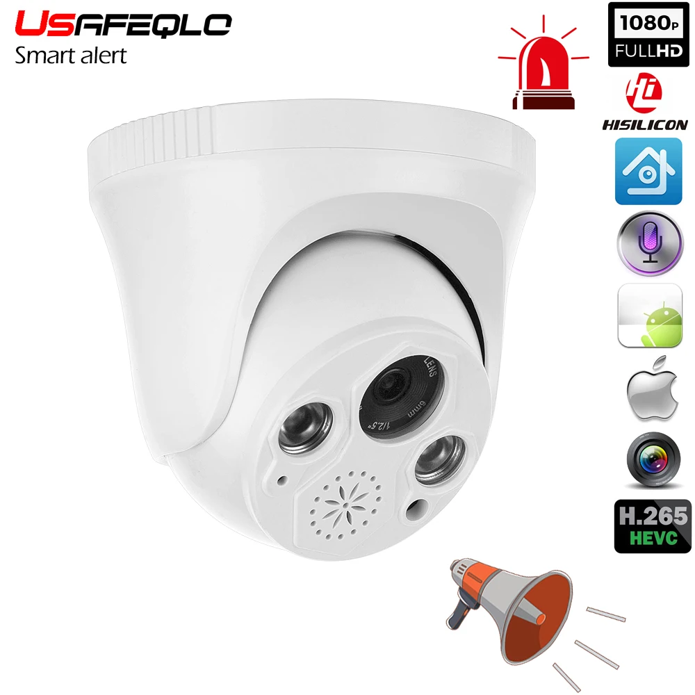 USAFEQLO newest Intelligent alarm camera Alert camera indoor IP 1080P IMX307 Star camera Array LED 20M IR HD Lens CCTV camera
USAFEQLO newest Intelligent alarm camera Alert camera indoor IP 1080P IMX307 Star camera Array LED 20M IR HD Lens CCTV camera
