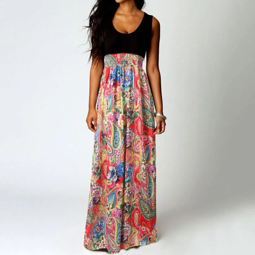 Bohemian style Women Summer Beach Cocktail Party Floral Pinted Long Dress Vintage Casual Ladies sheath dresses vestidos de festa
Bohemian style Women Summer Beach Cocktail Party Floral Pinted Long Dress Vintage Casual Ladies sheath dresses vestidos de festa