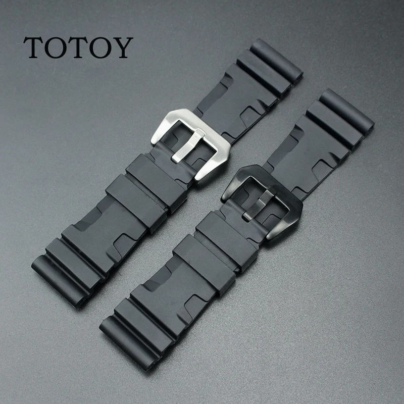 Sports Style Black Rubber Strap, 24MM 26MM Strap For Panerai Watch band, Dustproof And Waterproof Rubber Strap For PAM111
Sports Style Black Rubber Strap, 24MM 26MM Strap For Panerai Watch band, Dustproof And Waterproof Rubber Strap For PAM111