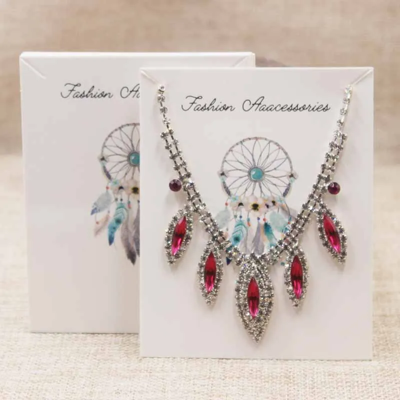 Hotsale 24pcs 10*8cm necklace Card large Thank you necklace package&display card 10*8cm Feather pattern jewerly display card
Hotsale 24pcs 10*8cm necklace Card large Thank you necklace package&display card 10*8cm Feather pattern jewerly display card
