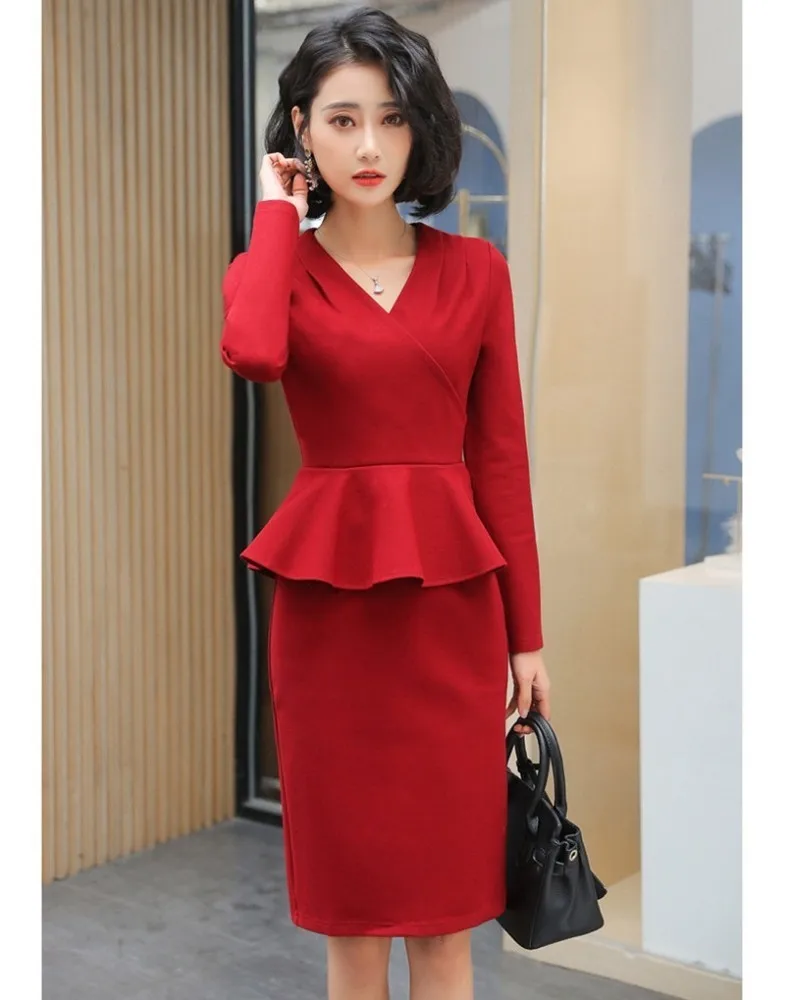 Novelty Red 2019 Spring Summer Dresses for Women Business Work Wear Dress Slim Hips Ladies Office Work Wear Beauty Salon Vestido
Novelty Red 2019 Spring Summer Dresses for Women Business Work Wear Dress Slim Hips Ladies Office Work Wear Beauty Salon Vestido