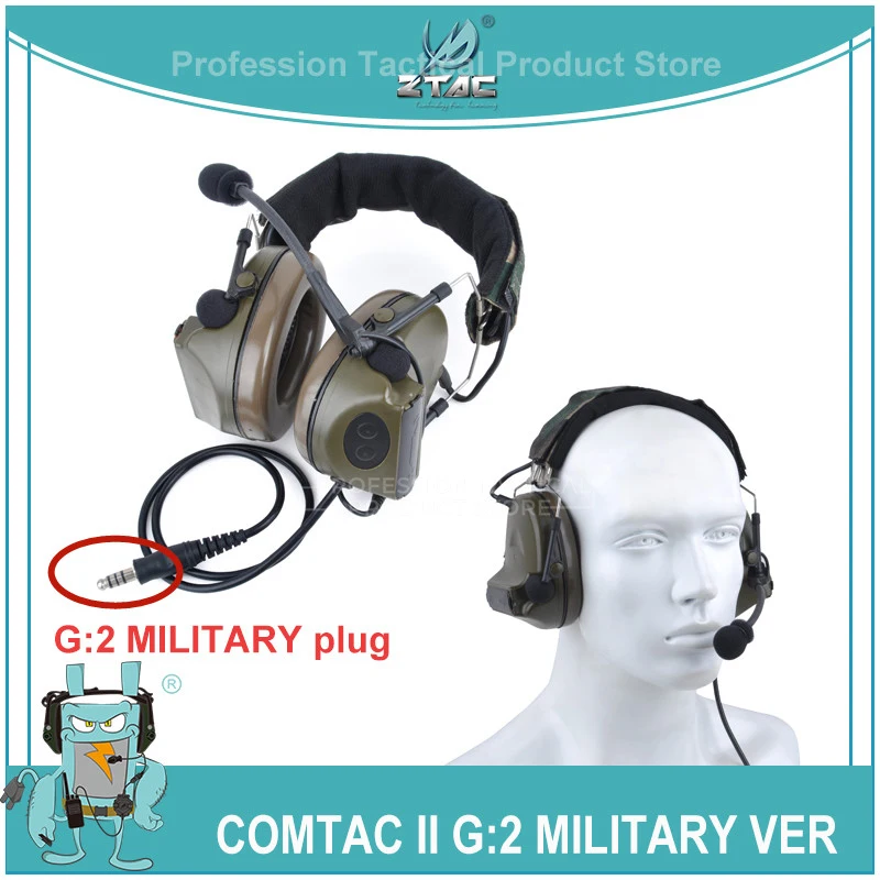 Ztac Tactical Sniper Comtac II Sky Airsoft Shooting Aviation Headset Pickup PTT Active Headphones G:2 Military Plug Peltor ZH041
Ztac Tactical Sniper Comtac II Sky Airsoft Shooting Aviation Headset Pickup PTT Active Headphones G:2 Military Plug Peltor ZH041