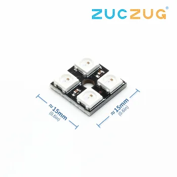 New Electric Unit 1PC 4 Bit WS2812 5050 RGB LED Driver Development Board New Electric DC 5V 15MMX15MM Modules Board
New Electric Unit 1PC 4 Bit WS2812 5050 RGB LED Driver Development Board New Electric DC 5V 15MMX15MM Modules Board
