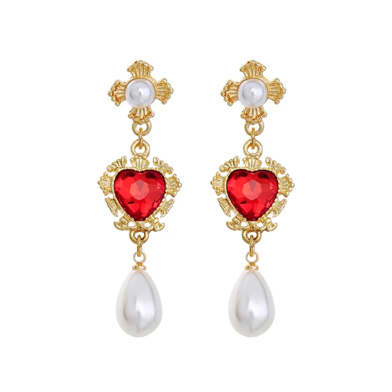 Red Love Earrings Vintage Earrings Baroque Pearl Earrings for Women Fashion Earrings Jewelry
Red Love Earrings Vintage Earrings Baroque Pearl Earrings for Women Fashion Earrings Jewelry