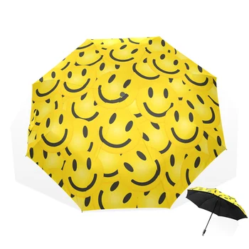 UV Protect Umbrella Three Folding Smile Face Painting Parasol Sunny And Rainy Umbrella For Women
UV Protect Umbrella Three Folding Smile Face Painting Parasol Sunny And Rainy Umbrella For Women