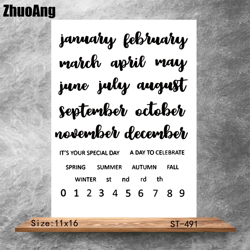 Commemorative date Transparent Clear Stamps DIY Scrapbooking Album Card Making DIY Decoration Making Embossing Stencil
Commemorative date Transparent Clear Stamps DIY Scrapbooking Album Card Making DIY Decoration Making Embossing Stencil