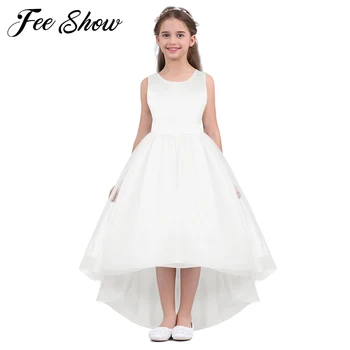 Kids Teenage Vestidos Sleeveless Bowknot High-low Hem Flower Girl Dress Princess Pageant Wedding Bridesmaid Birthday Party Dress
Kids Teenage Vestidos Sleeveless Bowknot High-low Hem Flower Girl Dress Princess Pageant Wedding Bridesmaid Birthday Party Dress
