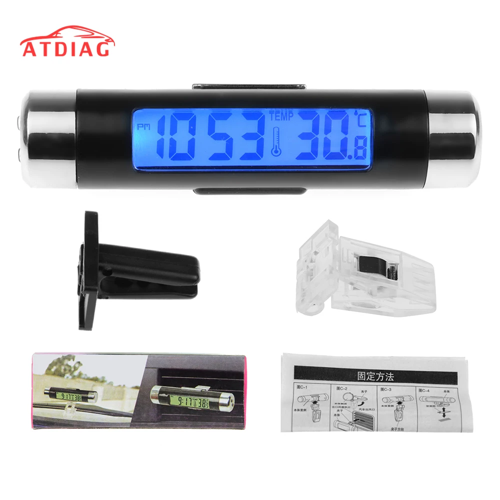 Hot 2in1 Car Auto LCD Clip-on Digital Temperature Thermometer Clock Calendar Automotive Blue Backlight Clock Car Accessories
Hot 2in1 Car Auto LCD Clip-on Digital Temperature Thermometer Clock Calendar Automotive Blue Backlight Clock Car Accessories