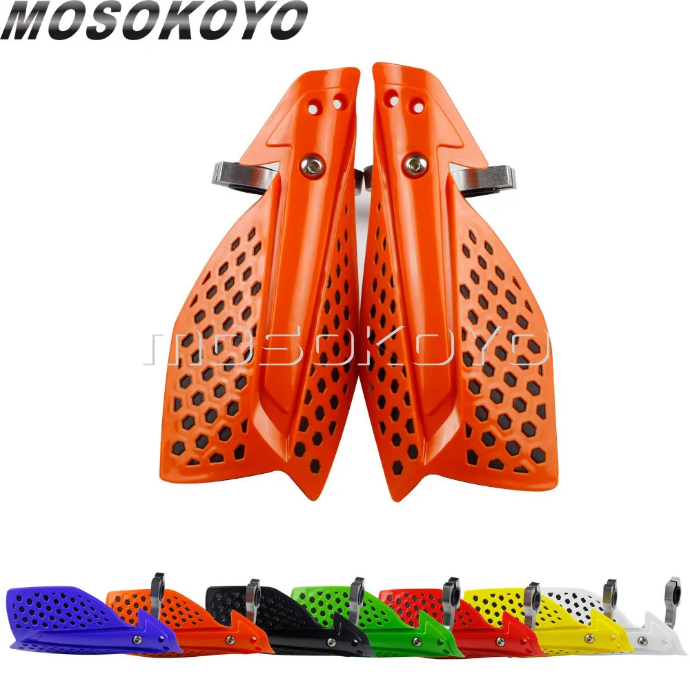 ПП пластик + алюминий зажим Оранжевый Мотокросс 7/8 "1 1/8" Защита для рук TTR CRF YZF