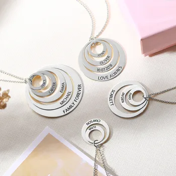 Wholesales Custom Russian Circle Necklace 2-5 Circle Family Necklace Engraved Birthday Gift Hot Sale for Ebay/Amazon/Etsy
Wholesales Custom Russian Circle Necklace 2-5 Circle Family Necklace Engraved Birthday Gift Hot Sale for Ebay/Amazon/Etsy