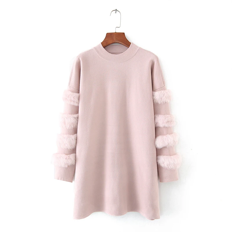 PERHAPS U Winter Autumn Long Sleeves Pink White Black Sweater Rabbit Fur Jumpers Pull Sweet Pullovers Short Mini Dress D0158
PERHAPS U Winter Autumn Long Sleeves Pink White Black Sweater Rabbit Fur Jumpers Pull Sweet Pullovers Short Mini Dress D0158
