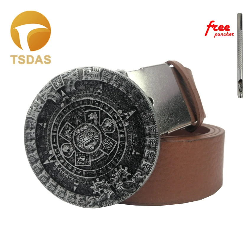 Aztec Calendar Circle Belt Buckle with Silver Plating Western Round Belt Buckle with PU Belt Drop Ship
Aztec Calendar Circle Belt Buckle with Silver Plating Western Round Belt Buckle with PU Belt Drop Ship
