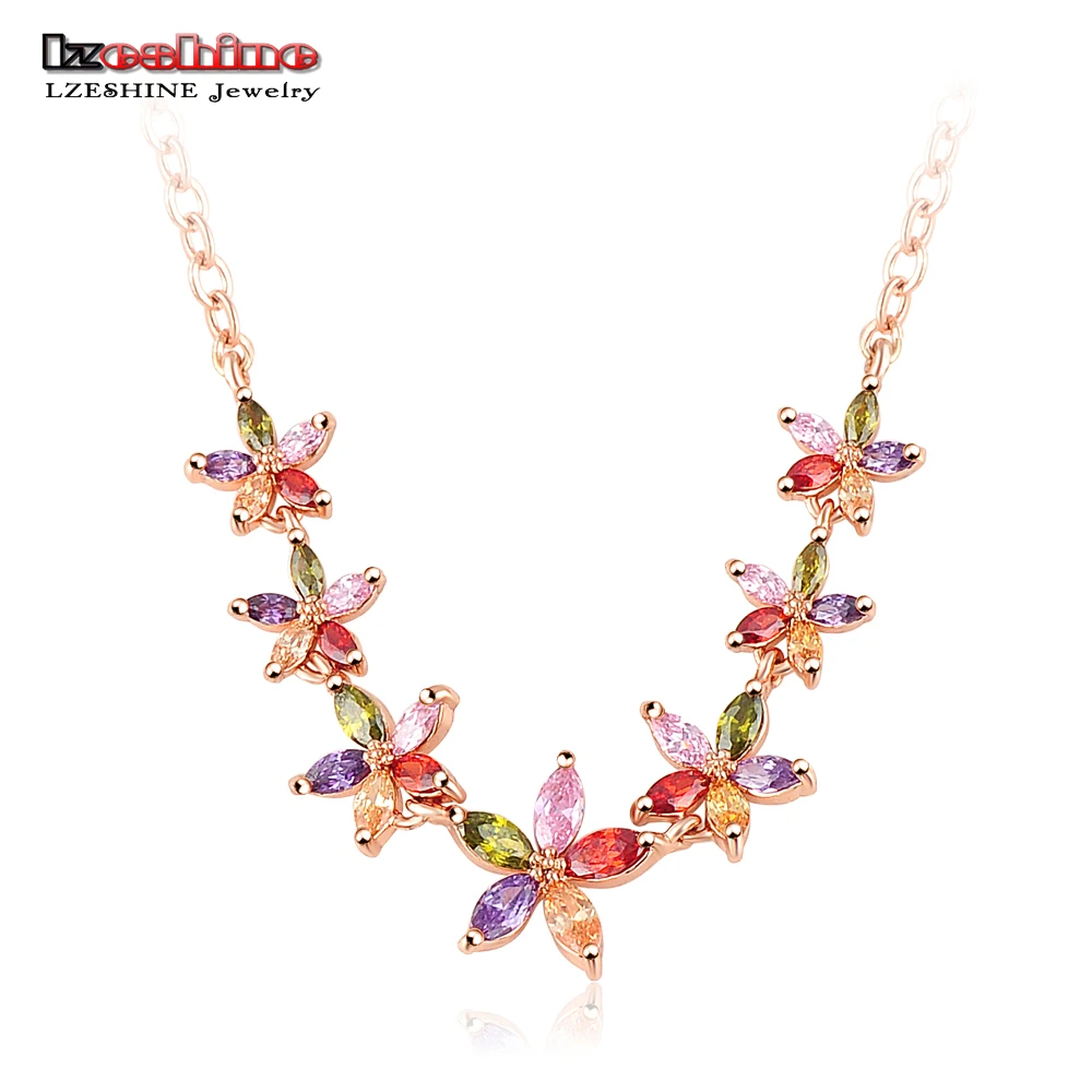 LZESHINE Beautiful Gold Color Pendant Neckalces Marquise Cut Colorful Cubic Zirconia Flower Necklace CNL0003-C
LZESHINE Beautiful Gold Color Pendant Neckalces Marquise Cut Colorful Cubic Zirconia Flower Necklace CNL0003-C