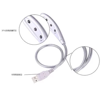 Portable Creative USB Gadgets High-brightness LED Lamp Flexible Gooseneck USB Reading Lamp with 3 LED Lights
Portable Creative USB Gadgets High-brightness LED Lamp Flexible Gooseneck USB Reading Lamp with 3 LED Lights