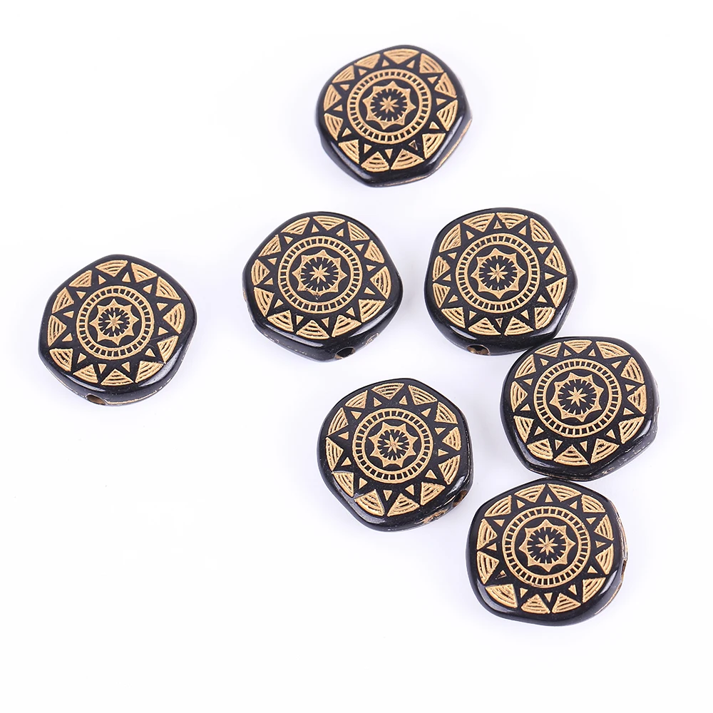 CHONGAI 100Pcs Acrylic Flat Round Shape Sun Chakra Plastic Antique Design Beads For Jewelry Making DIY Beads Accessories 6x18mm
CHONGAI 100Pcs Acrylic Flat Round Shape Sun Chakra Plastic Antique Design Beads For Jewelry Making DIY Beads Accessories 6x18mm