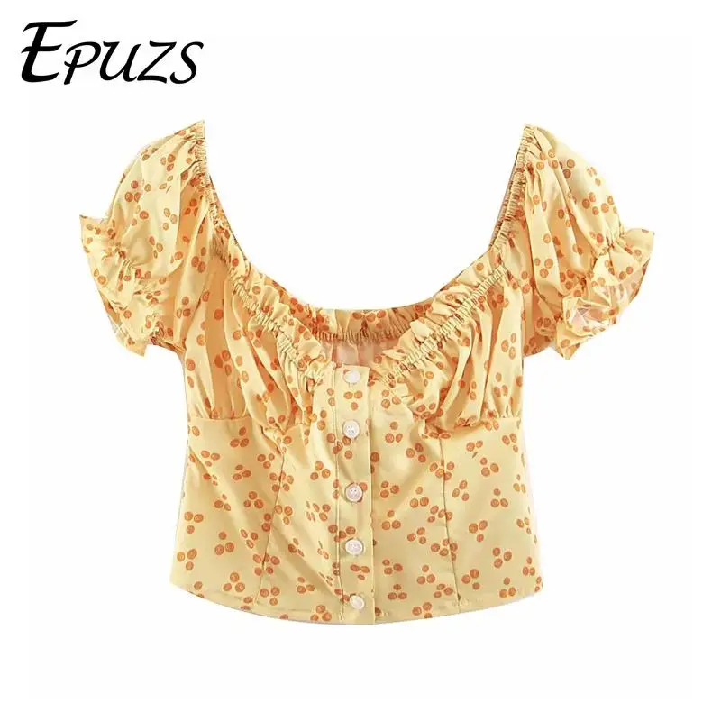 Summer tops for women polka dot crop top sexy puff sleeve yellow shirts ruffle top streetwear womens tops and blouses 2019
Summer tops for women polka dot crop top sexy puff sleeve yellow shirts ruffle top streetwear womens tops and blouses 2019