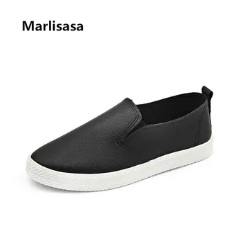 Marlisasa Women Cute Black Pu Leather Slip on Summer Shoes Lady Casual White Flat Platform Shoes Femmes Appartements F196
Marlisasa Women Cute Black Pu Leather Slip on Summer Shoes Lady Casual White Flat Platform Shoes Femmes Appartements F196
