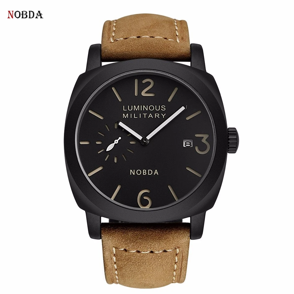 Mens Watches Top Brand Luxury Genuine Leather Quartz Sports Watch Men 2017 Army NOBDA 016B Military Male Clock Men Wrist Watch
Mens Watches Top Brand Luxury Genuine Leather Quartz Sports Watch Men 2017 Army NOBDA 016B Military Male Clock Men Wrist Watch