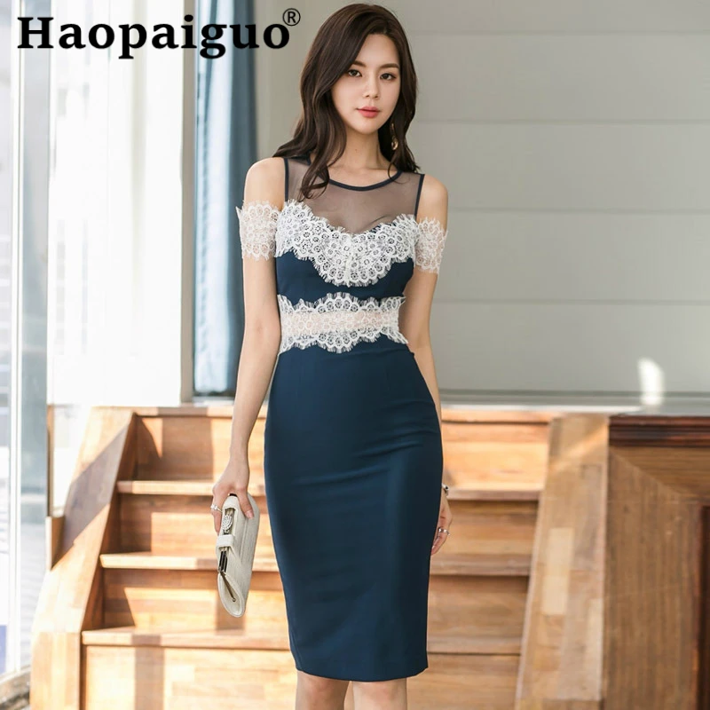 Mesh Patchwork Bandage Bodycon Dress Summer for Women Off Shoulder Korean Midi Dress Women Lace Floral Vestidos Verano 2019 Robe
Mesh Patchwork Bandage Bodycon Dress Summer for Women Off Shoulder Korean Midi Dress Women Lace Floral Vestidos Verano 2019 Robe