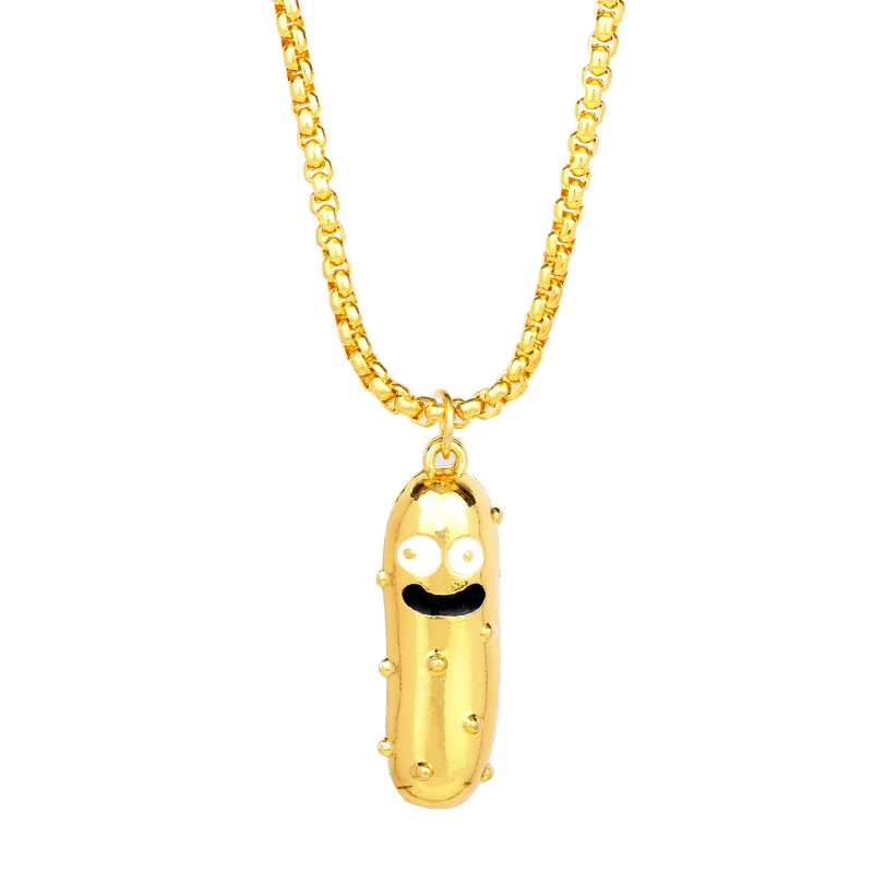 MQCHUN Fahion Gold Color I'M Pickle Rick Charm Necklace Rick and Morty Character Pendant Necklace Anime Cartoon Jewelry Gifts
MQCHUN Fahion Gold Color I'M Pickle Rick Charm Necklace Rick and Morty Character Pendant Necklace Anime Cartoon Jewelry Gifts