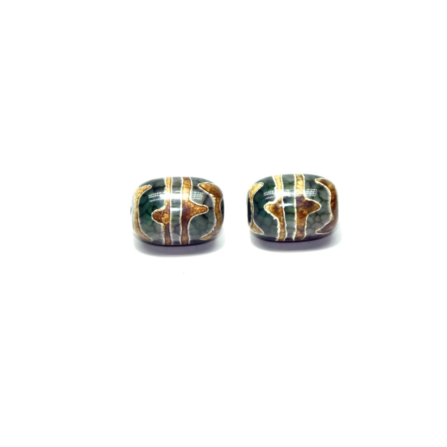 2pcs/iot Tibet Double tiger teeth DZI 10*14mm Cylindrical pan green pattern with ore skin color agate DZI men&women jewelry DIY
2pcs/iot Tibet Double tiger teeth DZI 10*14mm Cylindrical pan green pattern with ore skin color agate DZI men&women jewelry DIY