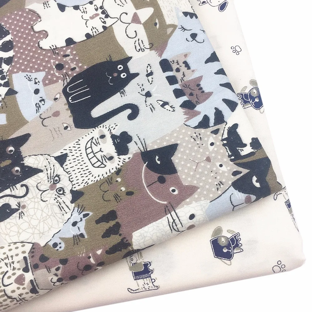 Cartoon Cat Beige Dog Cotton Fabric Patchwork Tissue Cloth Handmade DIY Quilting Sewing Baby Sheets Dress Home Textile Material
Cartoon Cat Beige Dog Cotton Fabric Patchwork Tissue Cloth Handmade DIY Quilting Sewing Baby Sheets Dress Home Textile Material