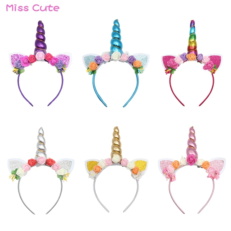 10 PCS/Lot Fashion Unicorn Headband Party Rainbow Foam Flowers Glitter Cat Ear Head Band Unicorn Horns Headbands For Girls
10 PCS/Lot Fashion Unicorn Headband Party Rainbow Foam Flowers Glitter Cat Ear Head Band Unicorn Horns Headbands For Girls