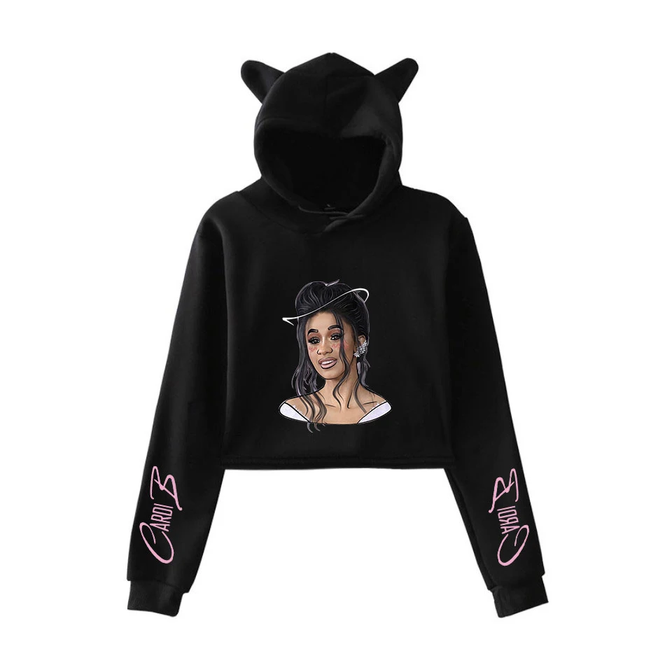 Cardi B 2D New Clothes 2019 fashion print Cat Crop Top Women summer pop Hoodies Sweatshirt Sexy POP K-pop cat hooded Harajuku
Cardi B 2D New Clothes 2019 fashion print Cat Crop Top Women summer pop Hoodies Sweatshirt Sexy POP K-pop cat hooded Harajuku