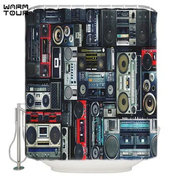 WARMTOUR Shower Curtain Radio Rock Music Extra Long Fabric Bath Shower Curtains Mildew-resistant Bathroom Decor Sets with Hooks
WARMTOUR Shower Curtain Radio Rock Music Extra Long Fabric Bath Shower Curtains Mildew-resistant Bathroom Decor Sets with Hooks