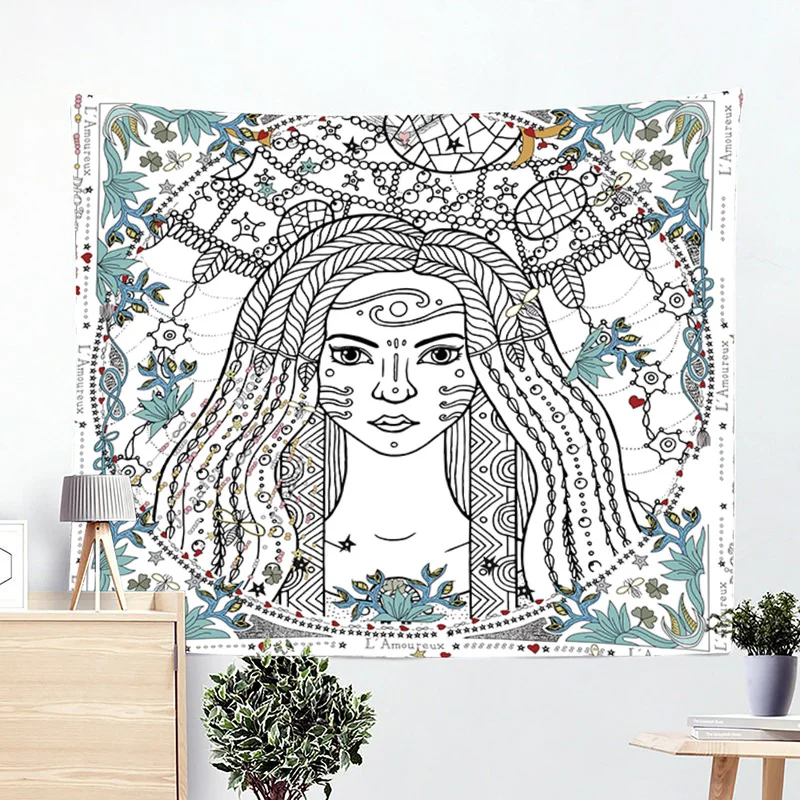 Moon Tapestry Beach Blanket Psychedelic Tapestries Wall Hanging Abstract Female Portrait Wall Carpet Decor Witchcraft Tapestry
Moon Tapestry Beach Blanket Psychedelic Tapestries Wall Hanging Abstract Female Portrait Wall Carpet Decor Witchcraft Tapestry