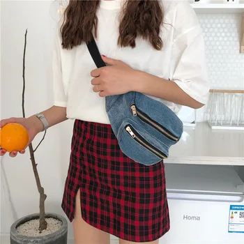 Bag female fashion pockets Messenger bag Fanny storage bag bagfannypack bolso cinturan denim chest pockets NB148
Bag female fashion pockets Messenger bag Fanny storage bag bagfannypack bolso cinturan denim chest pockets NB148