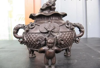 song voge gem S0122 Chinese Superb Bronze Copper Money toad with Three Boys Incense burner Censer
song voge gem S0122 Chinese Superb Bronze Copper Money toad with Three Boys Incense burner Censer