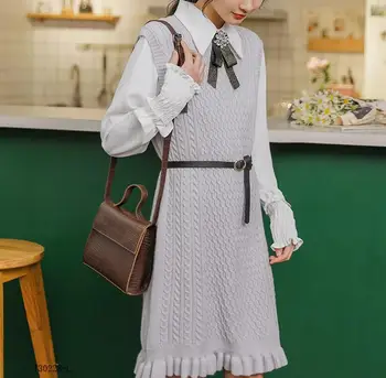 European style 2019 New arrivals summer Spring fashion women clothes solid color blouse + knitting dress casual suit T3022
European style 2019 New arrivals summer Spring fashion women clothes solid color blouse + knitting dress casual suit T3022