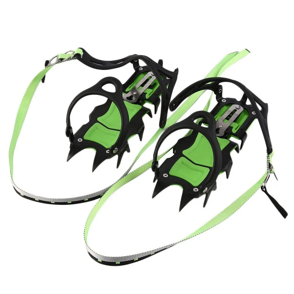Winter Outdoor Climbing Antiskid 14 Stud Crampons Walk Ice Fishing Snowshoes Manganese Steel Cleats Gripper | Спорт и развлечения