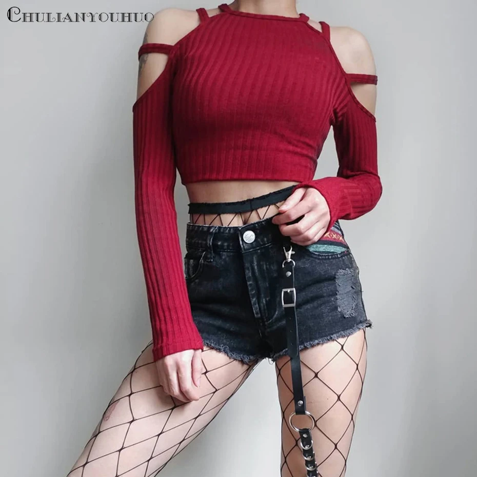 Off Shoulder Top Long Sleeve Sexy Knitted Sweater Female Solid Skinny Slim Fashion Short Sweater Pullover Women Autumn Winter
Off Shoulder Top Long Sleeve Sexy Knitted Sweater Female Solid Skinny Slim Fashion Short Sweater Pullover Women Autumn Winter