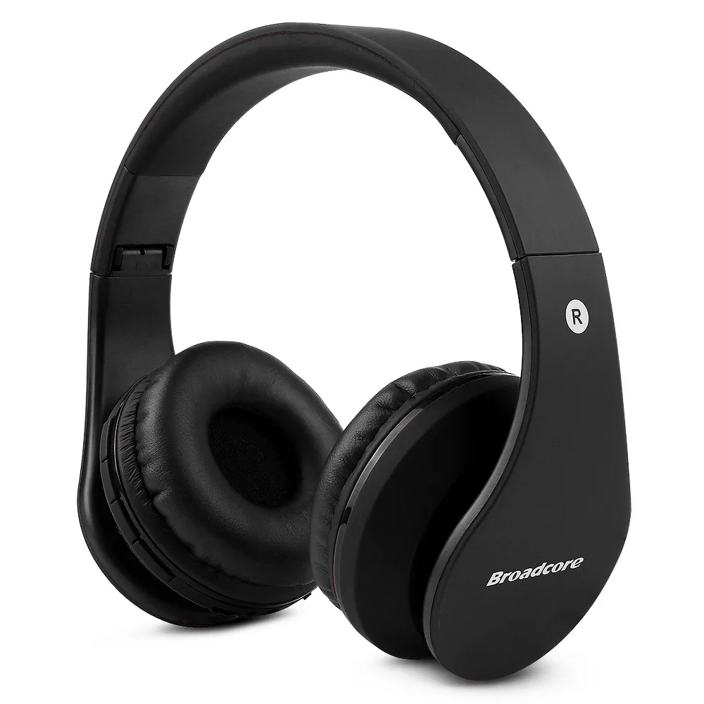 Portable Foldable Bluetooth Stereo Headphones w/ Microphone
