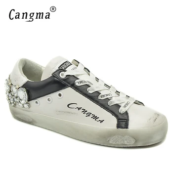 CANGMA Diamond Woman Casual Shoes Silver Crystal Girl White Sneakers Trainers Shoes Breathable Stylish Female Footwear
CANGMA Diamond Woman Casual Shoes Silver Crystal Girl White Sneakers Trainers Shoes Breathable Stylish Female Footwear