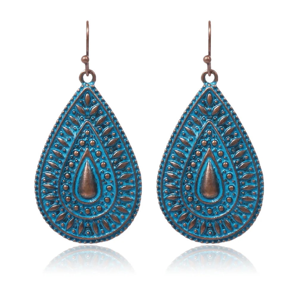 HC Indian Vintage Water Drop Earrings for Women Fashion Party Jewelry Earrings Antique Blue Color Metal Dangle Earrings Long F
HC Indian Vintage Water Drop Earrings for Women Fashion Party Jewelry Earrings Antique Blue Color Metal Dangle Earrings Long F