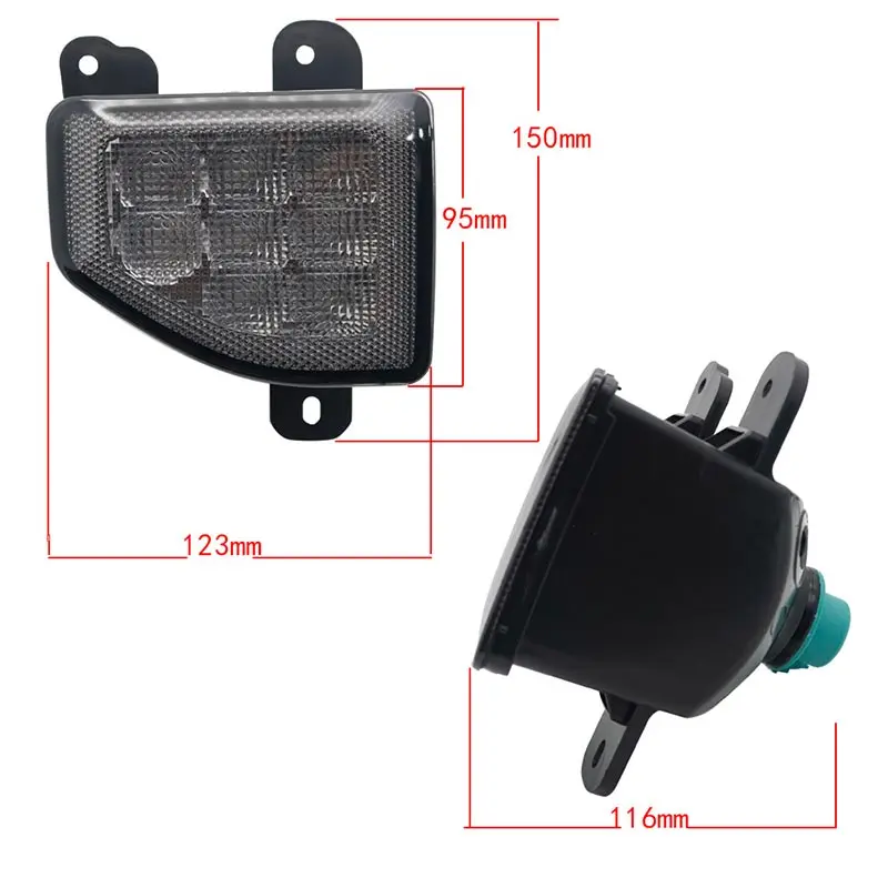 Led Rear Bumper Tail Light For Jeep Wrangler JL 2018 2019 Smoke Len Rear Bumper Reflector Fog Brake Warn Light 未标题-12