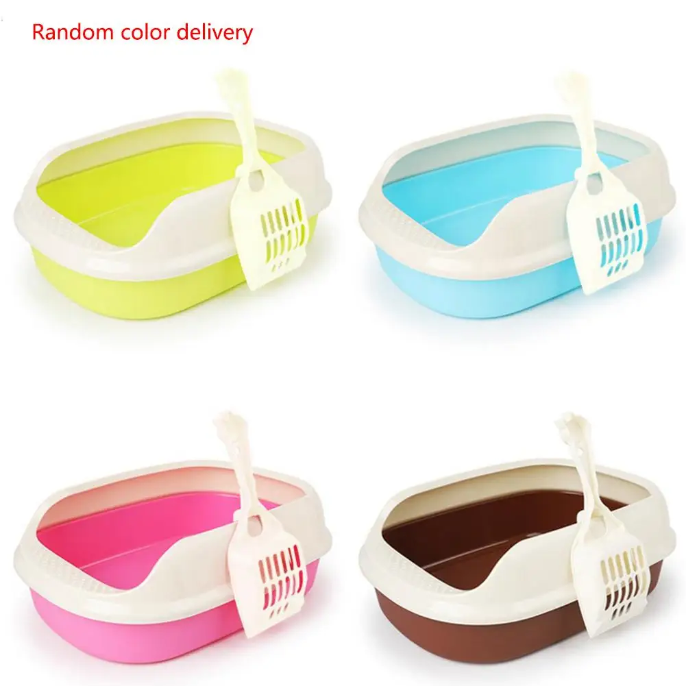 2018 New Crack-proof Bottom Plastic Cat Litter Box Small Size Semi-closed Cat Toilet with Shovel Random Color Delivery 20E
2018 New Crack-proof Bottom Plastic Cat Litter Box Small Size Semi-closed Cat Toilet with Shovel Random Color Delivery 20E