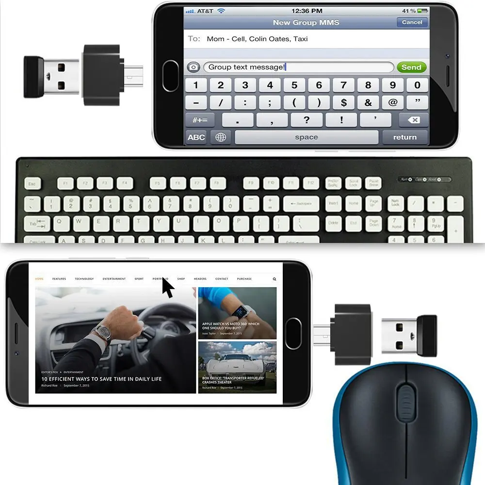 Ascromy Micro USB OTG Adapter For Xiaomi Redmi Note 5 6 Pro 6A 4X Samsung Galaxy S7 edge S6 Microusb Android Phone OTG Adaptador (3)